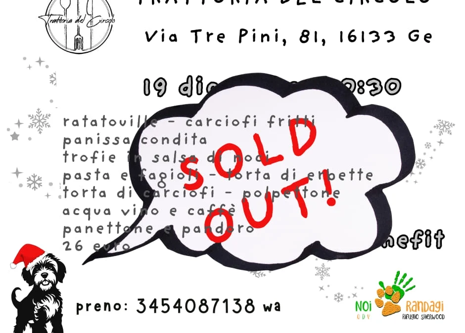 Cena di Natale 2024 – SOLD OUT!