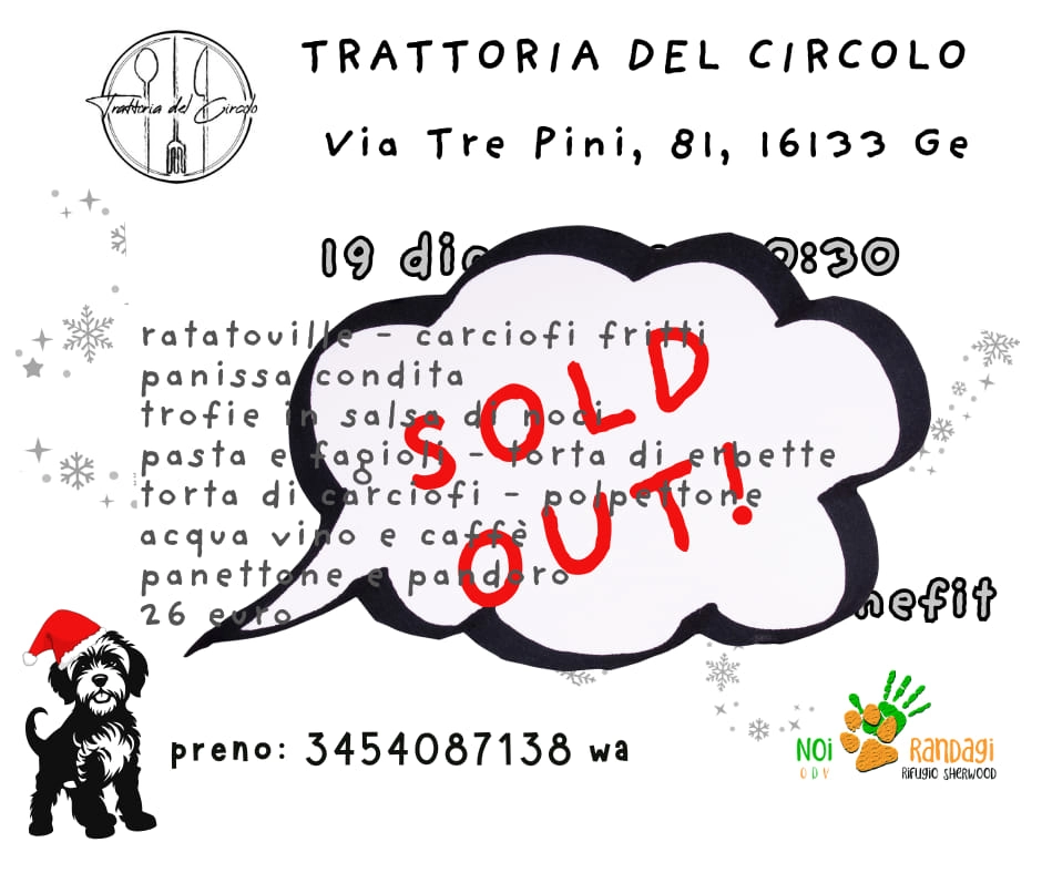 Cena di natale 2024 Sold Out