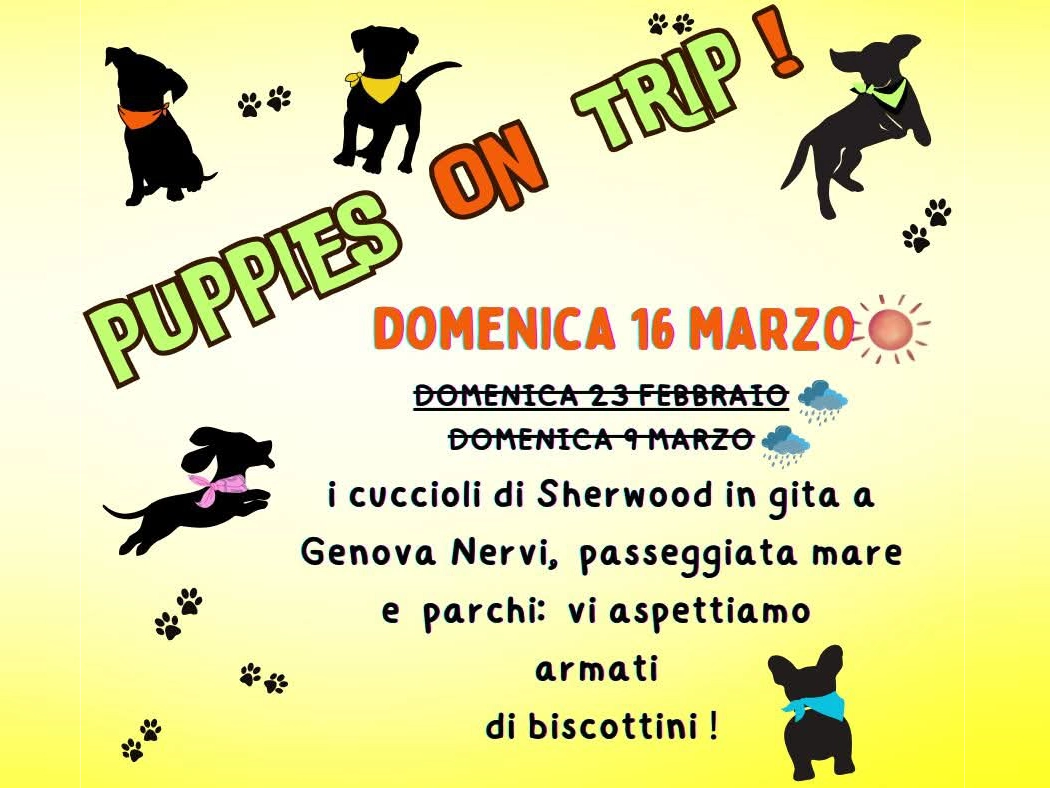 Puppies on trip - nuova data2 Puppies on trip - nuova data