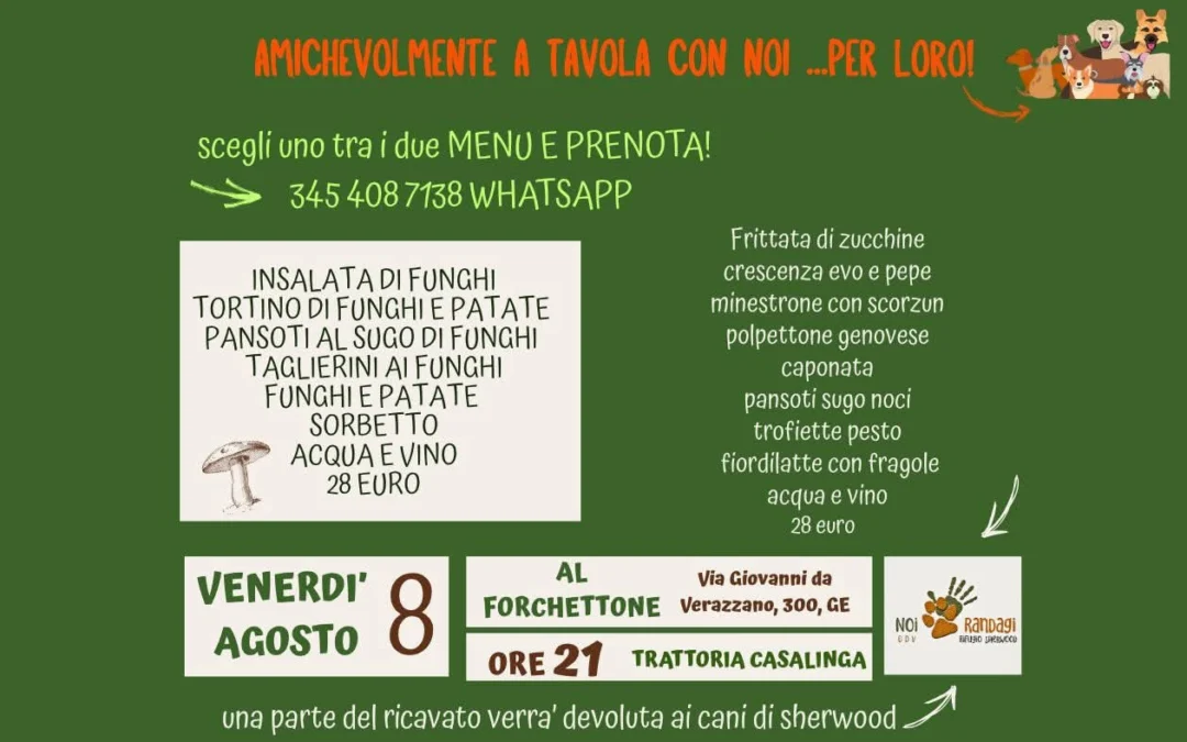 Amichevolmente a tavola con noi… per loro!