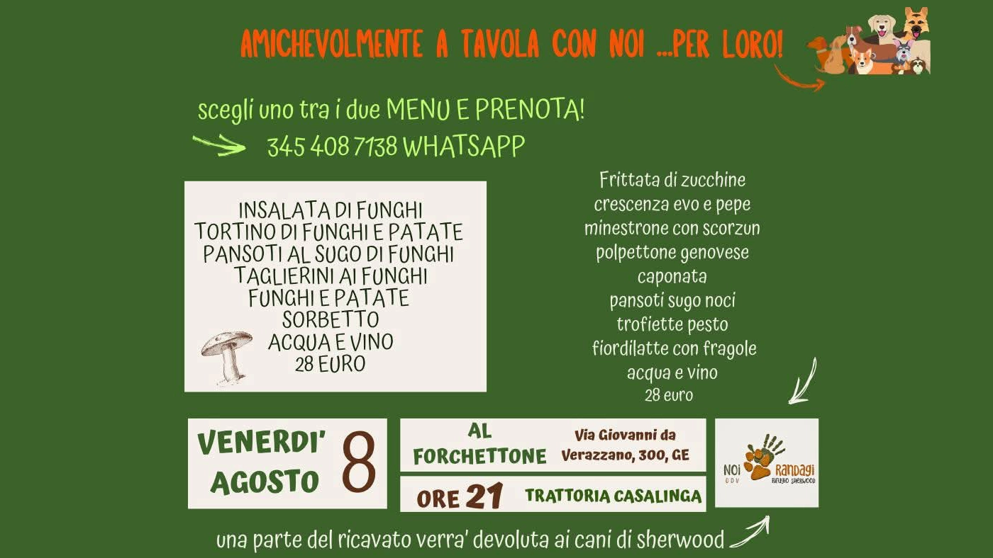 Amichevolmente a tavola con noi... per loro!