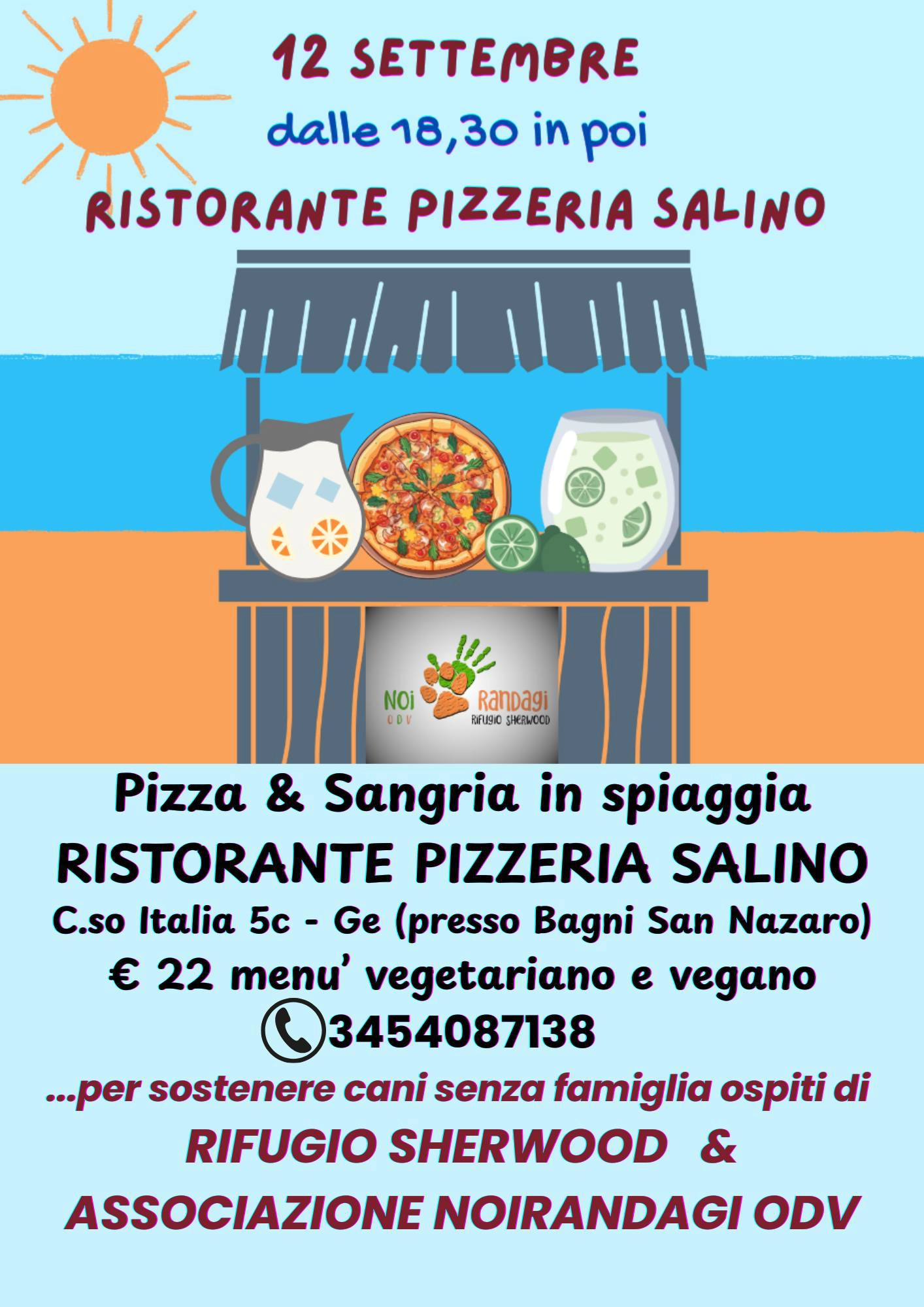 Pizza e sangria in spiaggia Pizza e sangria in spiaggia