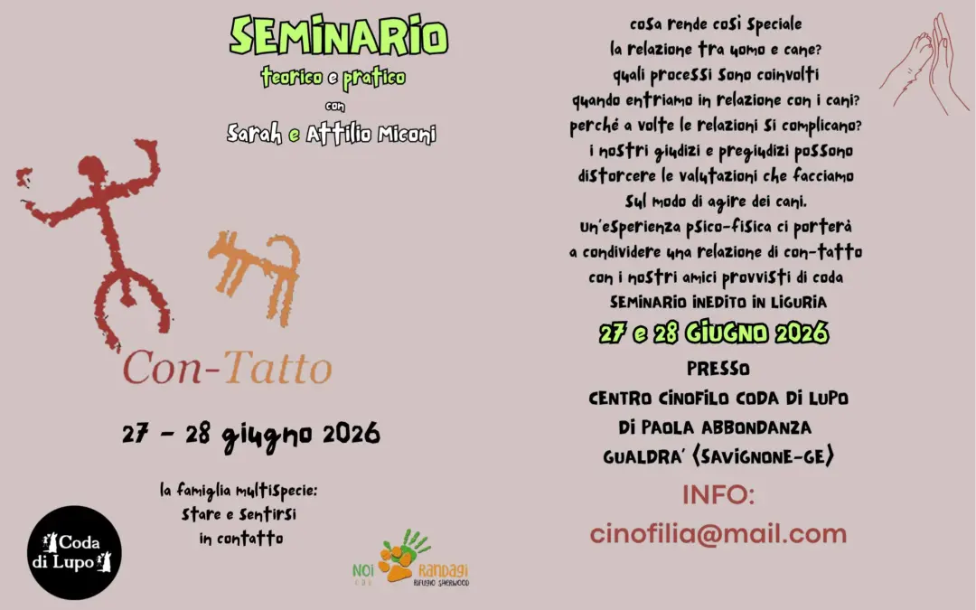 Seminario “CON-TATTO”: Famiglia multispecie